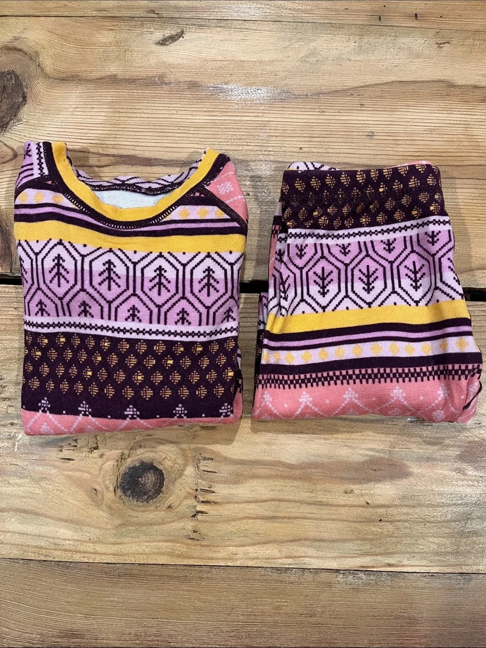 Set/2 REIMA Finland 100 Printed Merino Wool Taitoa Baselayer Top & Pants
